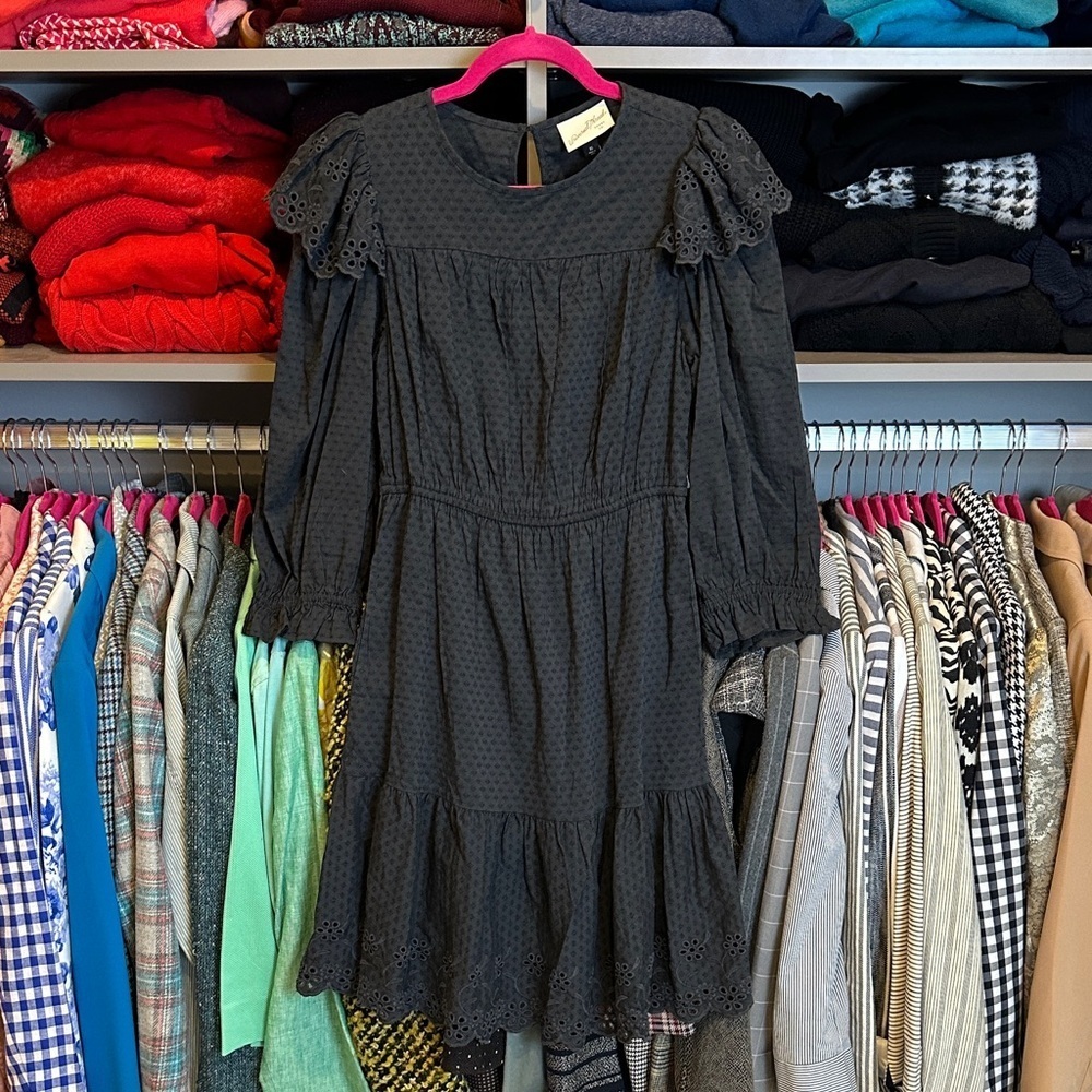 Universal Thread charcoal long sleeve 2 pocket elastic waistband dress size XS